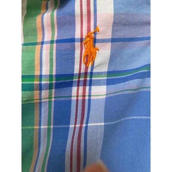 Ralph Lauren Baby Boys Plaid Button-Down Cotton Romper 9M - Picture 3 of 4